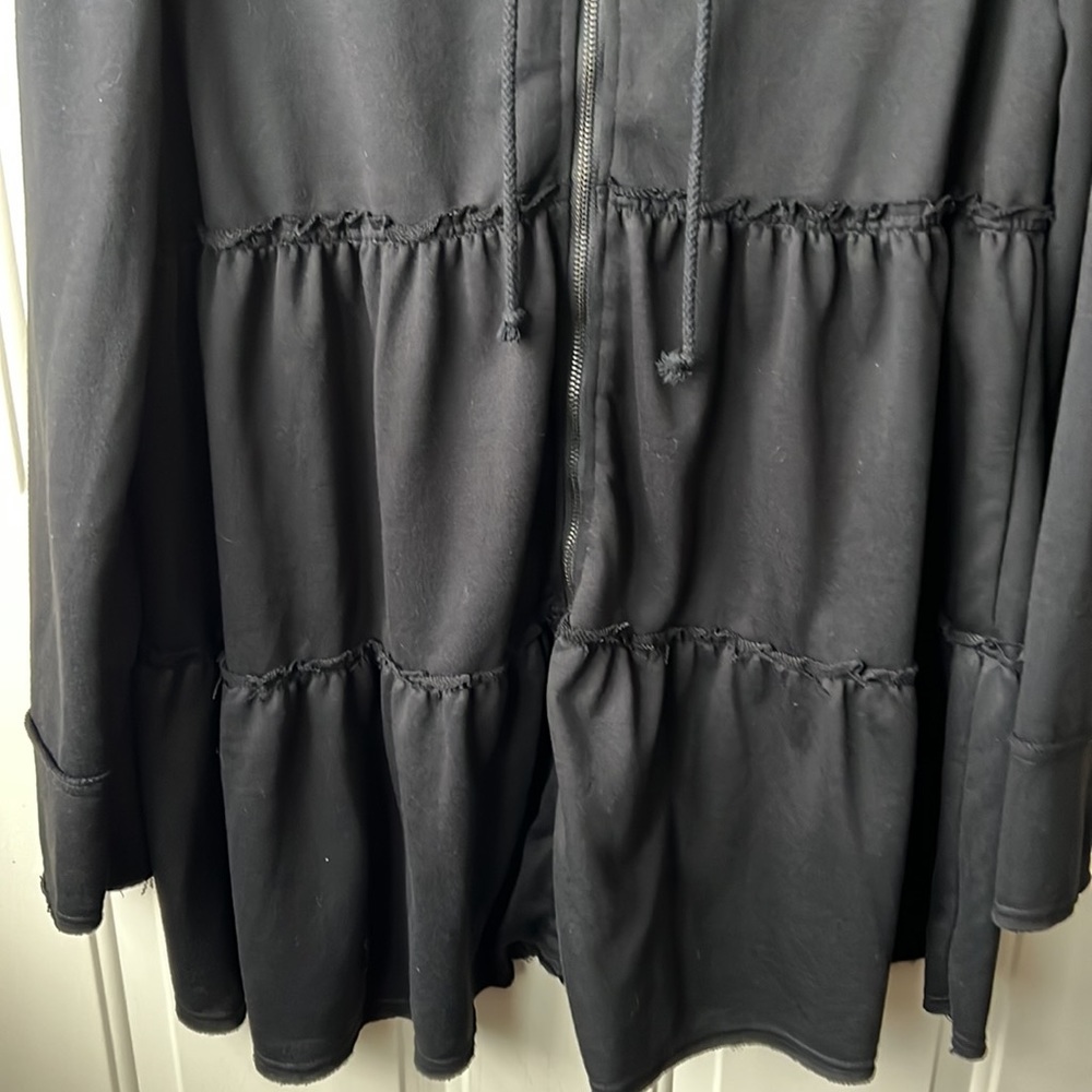 NWOT never worn. HYFVE tiered zip up A line long hoodie - Picture 6 of 11